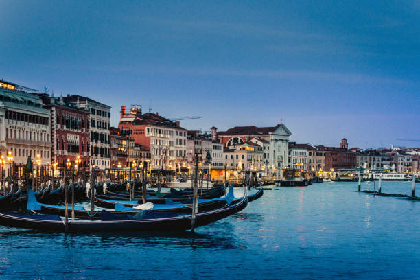 Venice gondolas stock photo