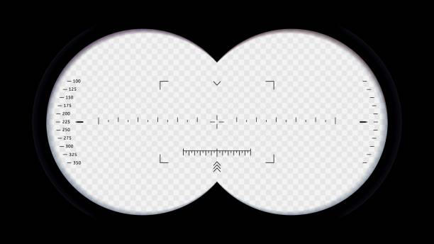 2211.m01.i006.n009.F.c07.2052171740 Binoculars view. Spy POV, optical binocular aim sight and telescope zoom frame. Tourist point of view overlay vector template Binoculars view. Spy POV, optical binocular aim sight and telescope zoom frame. Tourist point of view overlay vector template of military spy optical glass vision illustration lookout tower stock illustrations