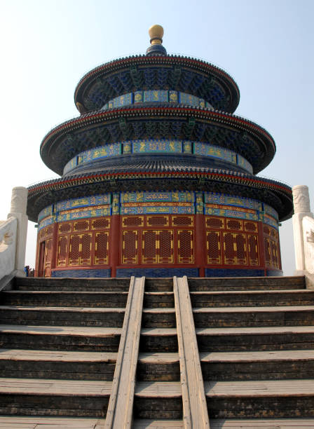 The Hall of Prayer for Good Harvests at the Temple of Heaven in Beijing, China stock photo