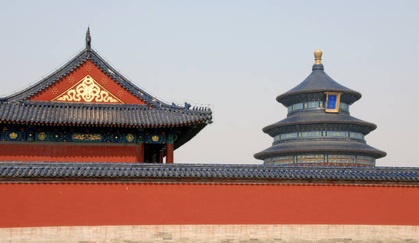 The Hall of Prayer for Good Harvests at the Temple of Heaven in Beijing, China stock photo