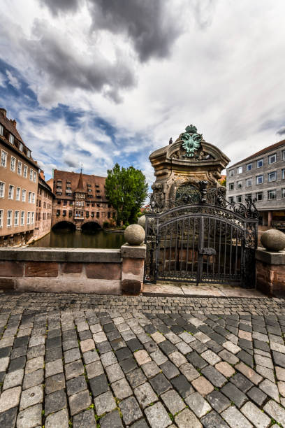 istock Museumbrucke Bridge On Pegnitz River In Nuremberg, Germany 1451125790