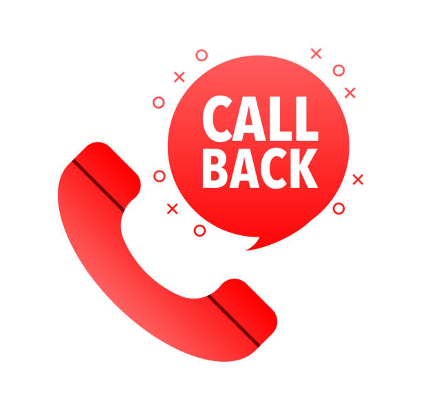 Call back. Telephone icon. Support service presentation vector art illustration