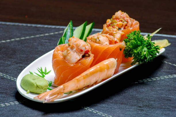 istock Traditional Japanese food sushi, sashimi 1451138192