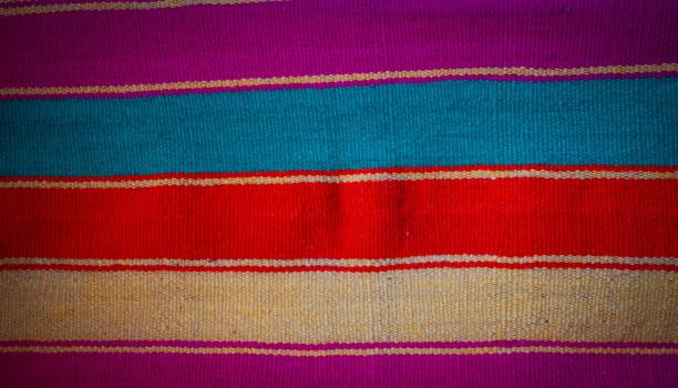 istock Closeup of an indigenous handmade fabric texture 1451139099