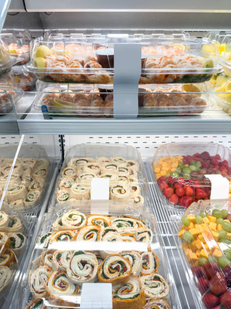 istock Fresh fruit and sandwich boxes in a market 1451139803