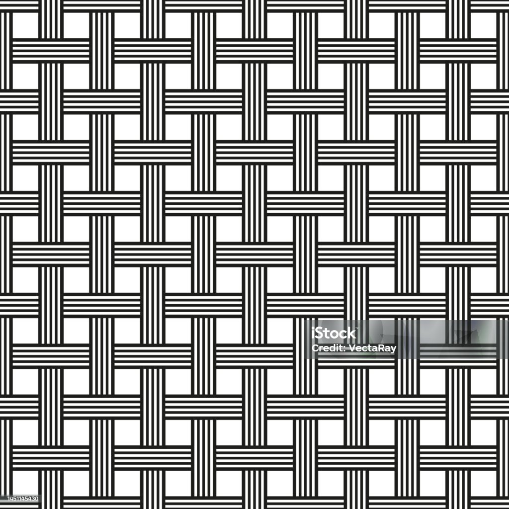Basket Pattern Loop Seamless Vector Basket Weave Pattern Background Stock Illustration ...