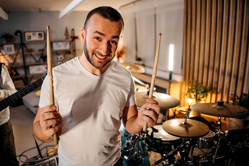 Portrait of a drummer