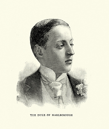 Vintage illustration After a photograph of Charles Spencer-Churchill, 9th Duke of Marlborough, 1890s, 19th Century