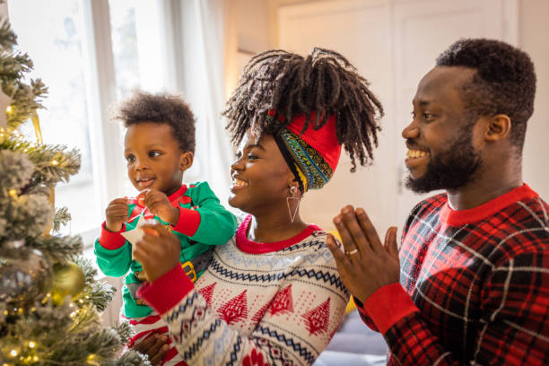 istock Christmas at home with family 1451146785