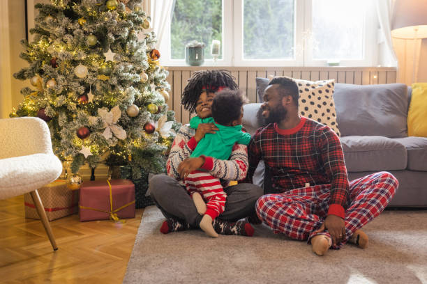 istock Christmas at home with family 1451146804