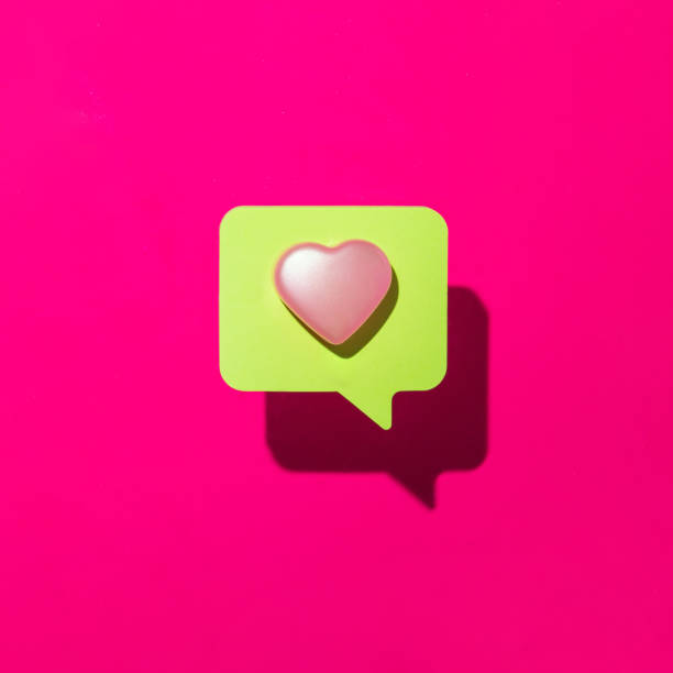 istock Send and received love message bubble on pink background. Minimalistic social network concept. Creative romantic communication composition. 1451148647