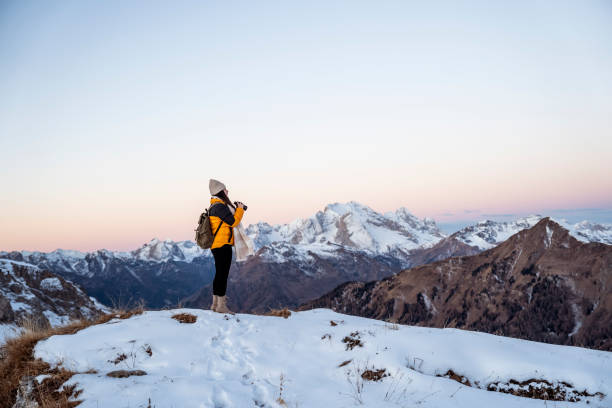 istock Binoculars being used by a female hiker while spending time in the nature 1451148732