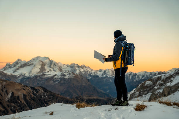 istock Young hiker man discovering new places 1451148860