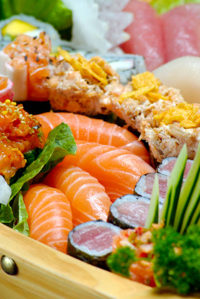 istock Traditional Japanese food sushi, sashimi 1451149624