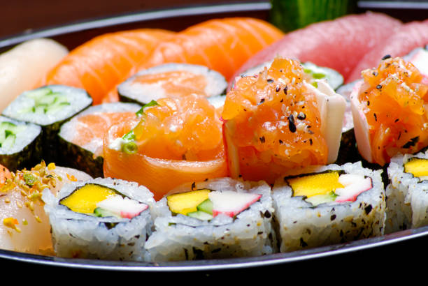 istock Traditional Japanese food sushi, sashimi 1451149771