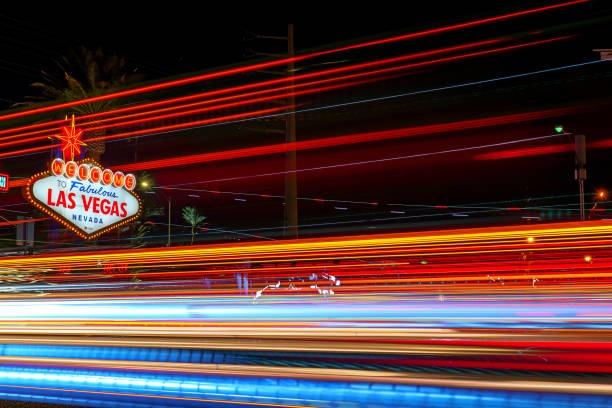 Welcome to Las Vegas long exposure at night