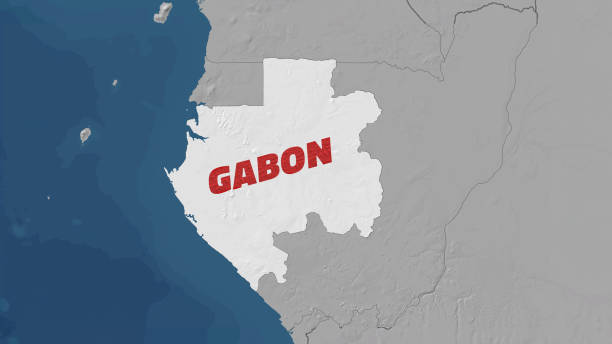 Gabon On World Map Stock Photo Download Image Now 4K Resolution Gabon On World Map 