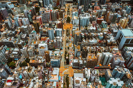 Aerial perspective, Hong Kong, China