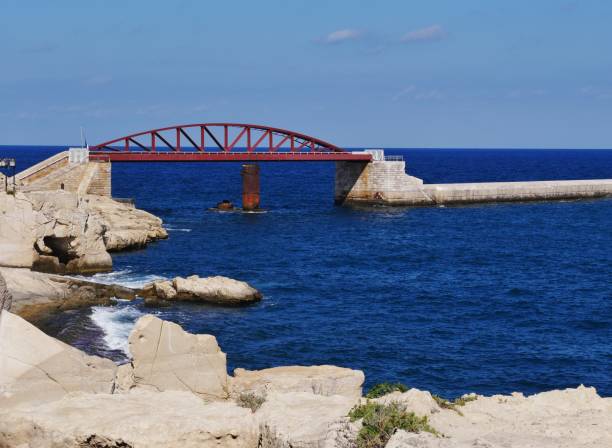 istock Coast with bridge in Valletta in Malta 1451166545