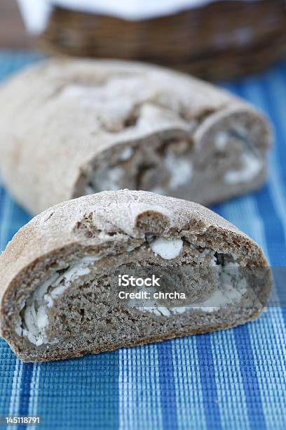 Pane Greca Con Feta - Fotografie stock e altre immagini di Blu - Blu, Blu reale, Cibo