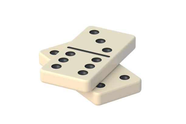 istock Dominoes tiles isolated on white background. 3d render 1451190527