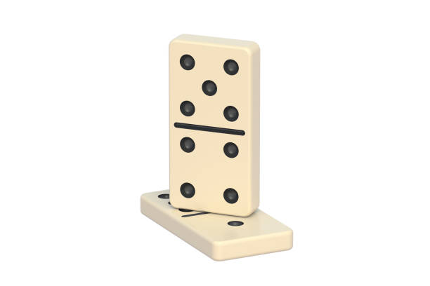 istock Dominoes tiles isolated on white background. 3d render 1451190587