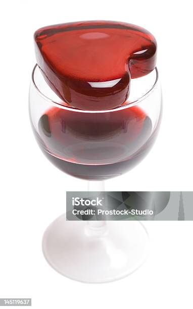 Glassy Coração Em Um Copo De Vinho - Fotografias de stock e mais imagens de Amor - Amor, Bebida Alcoólica, Copo