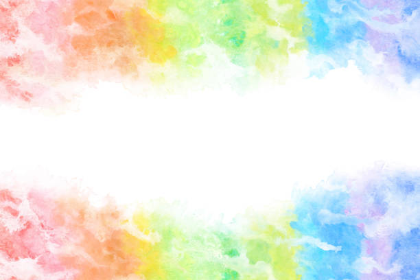 istock abstract rainbow color wave, natural grunge watercolor background, colorful vector illustration 1451198395