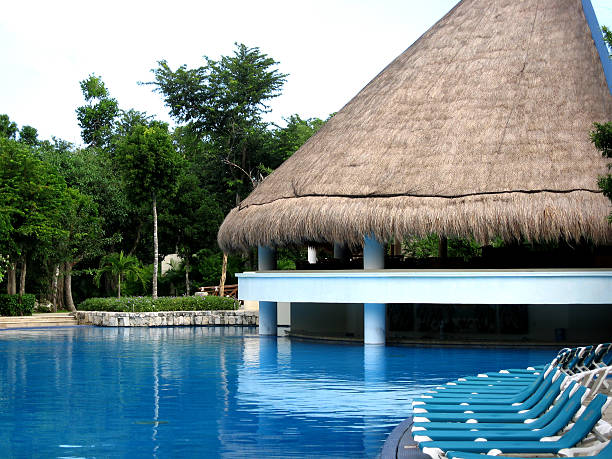 la piscina del complejo turístico y bar - beach house villa bar fotografías e imágenes de stock