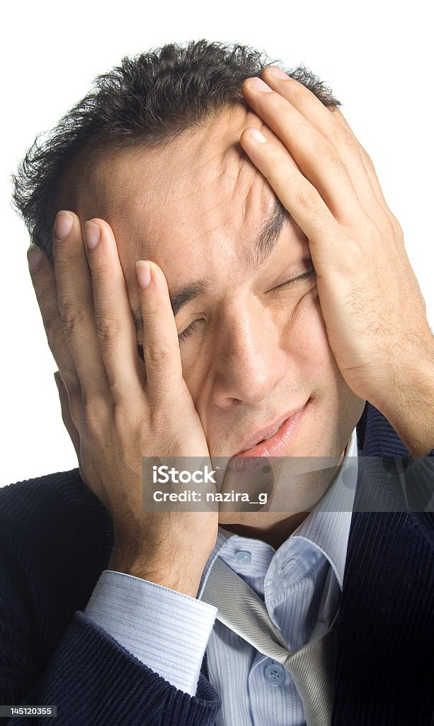 what have i done businessman holding his face in hands   Accidents and Disasters Stock Photo