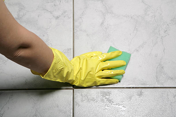 istock Protecting hand from detergents, use a cleaning sponge 145120365
