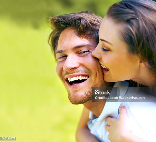 Beautiful Day At The Beach Stock Photo - Download Image Now - Heterosexual Couple, Kissing, Outdoors