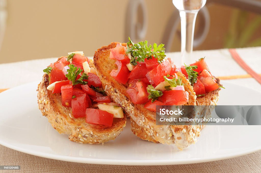 Bruschetta - Foto stock royalty-free di Aglio - Alliacee