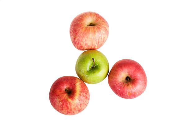 Cтоковое фото set of apples (изолированный