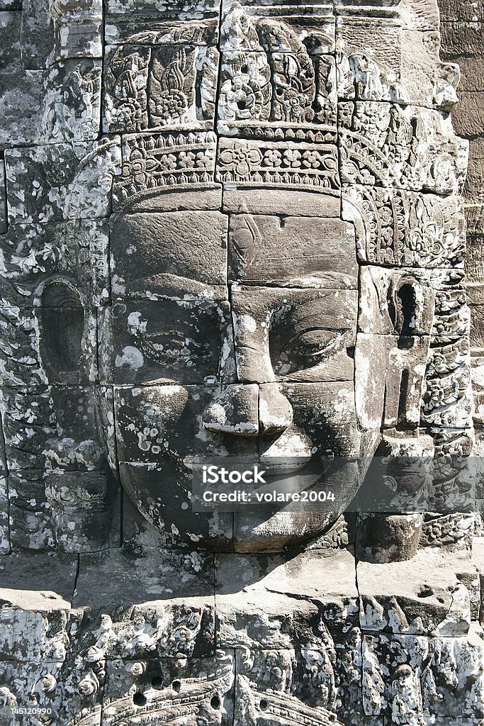 Pedra cara de angkor wat, Camboja - Royalty-free Amor Foto de stock