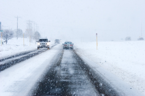 Bad winter roads in Durango, CO.