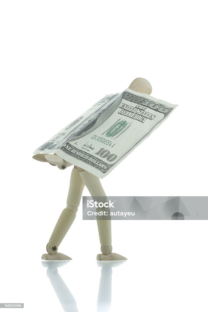 Manikin trasportare cento dollari canadesi - Foto stock royalty-free di Adulto