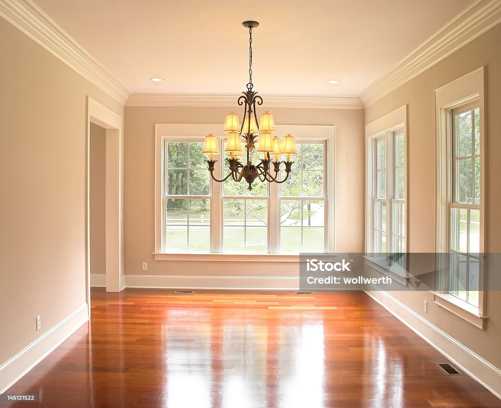 unfurnished diningroom with lots of windows unfurnished diningroom with lots of windows, place your own furniture Molding a Shape Stock Photo