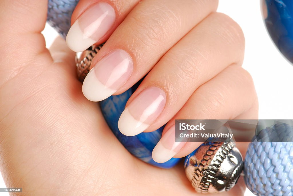 Beauty and luxury of nails Beauty and luxury woman fingers and france manicure Creativity Stock Photo