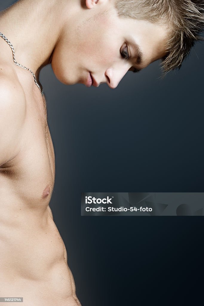 Handsome guy torso Handsome young man with athletic body Only Men Stock Photo