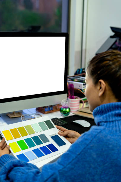 istock Interior designer with a palette of colors 1451218541