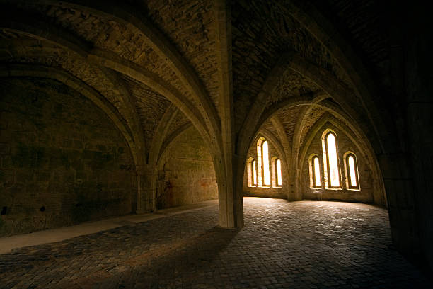 istock Vaulted ceilings in Fountains Abbey 145121858