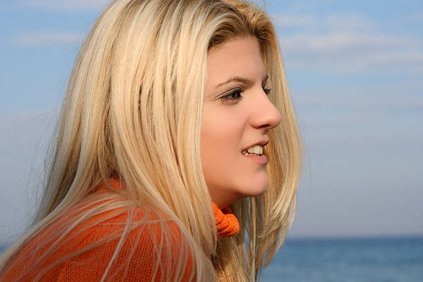 Young smiling woman stock photo