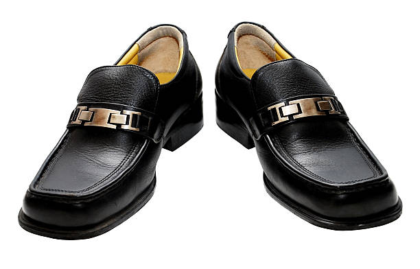 Hombre negro zapatos - foto de stock