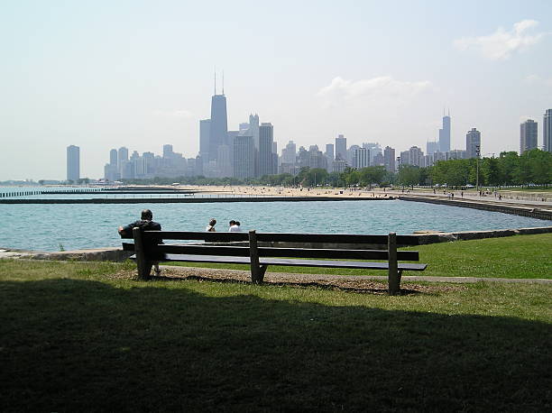 istock Chicago: Park, Lake, and Skyline 145122785