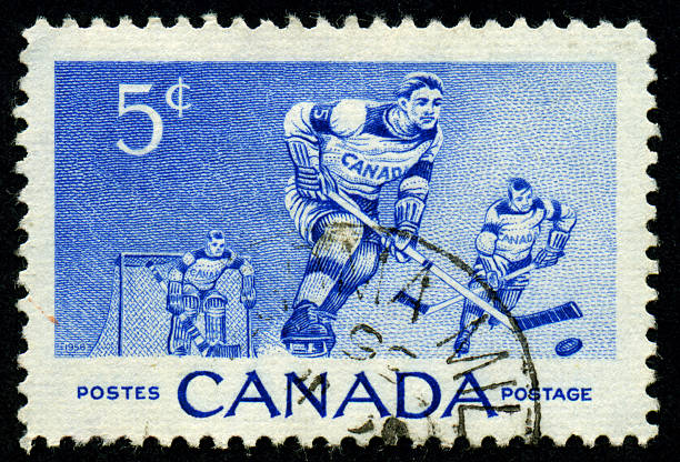 istock Canadian Hockey Postage Stamp 145122877