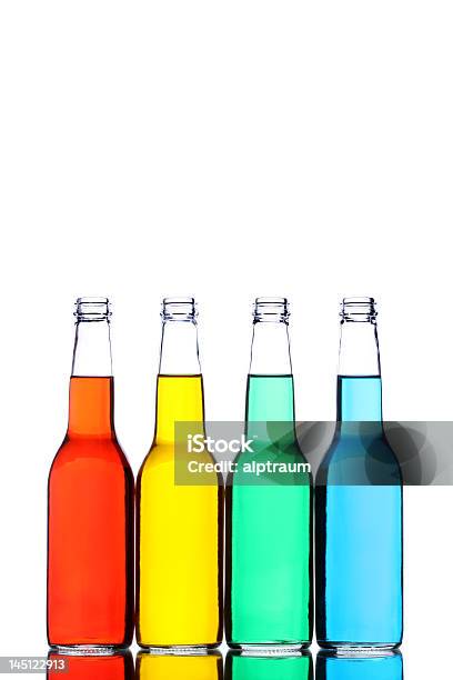 Bottles Isolated On White Stock Photo - Download Image Now - Bottle, Four Objects, Alcohol - Drink