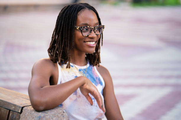 istock Cheerful African American woman 1451231218