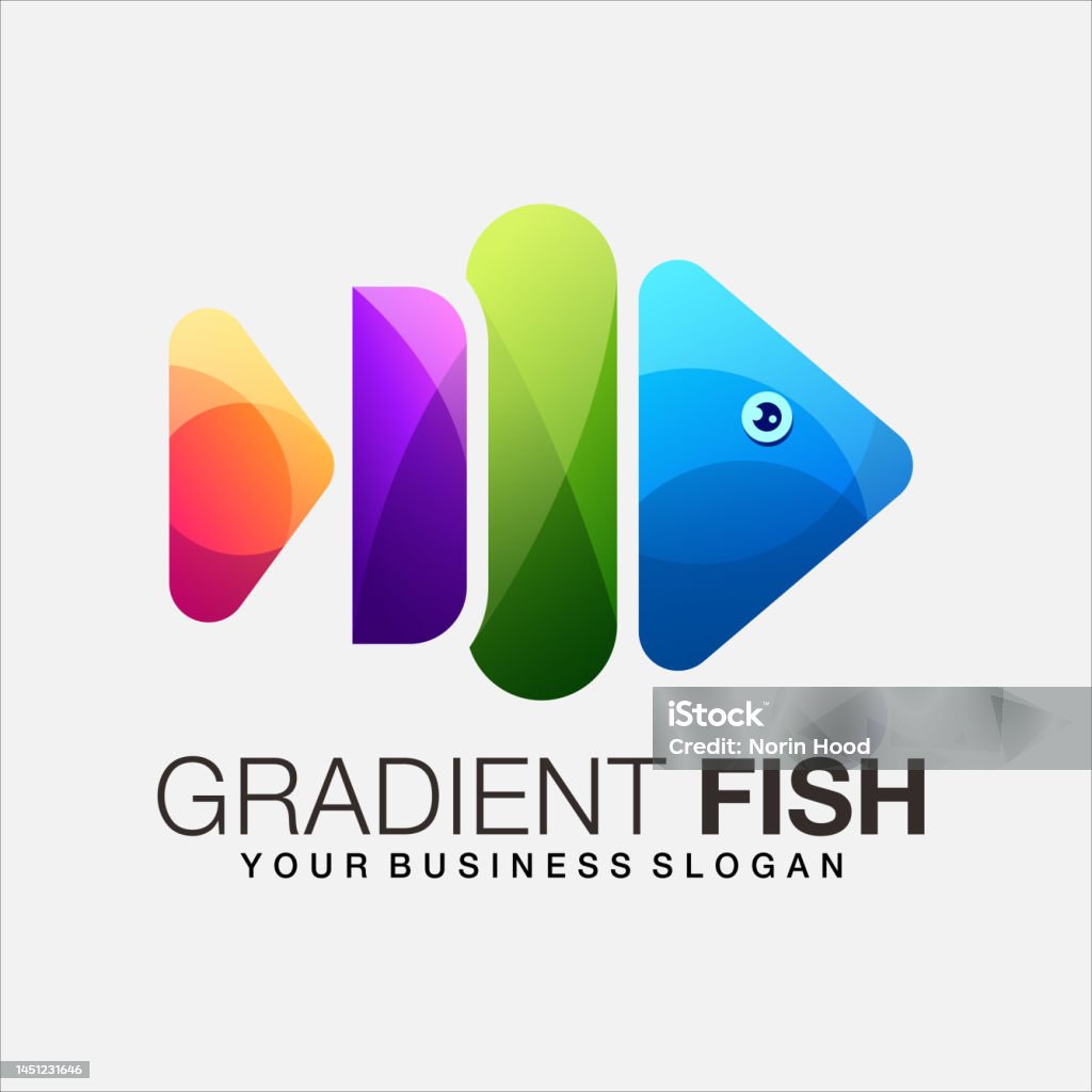 Gradient Fish Gradient Fish Vector Design Illustration Stock Illustration - Download ...