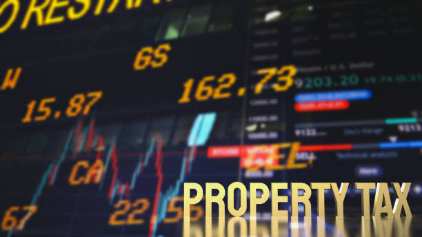 istock The gold property tax on business background 3d rendering 1451237231